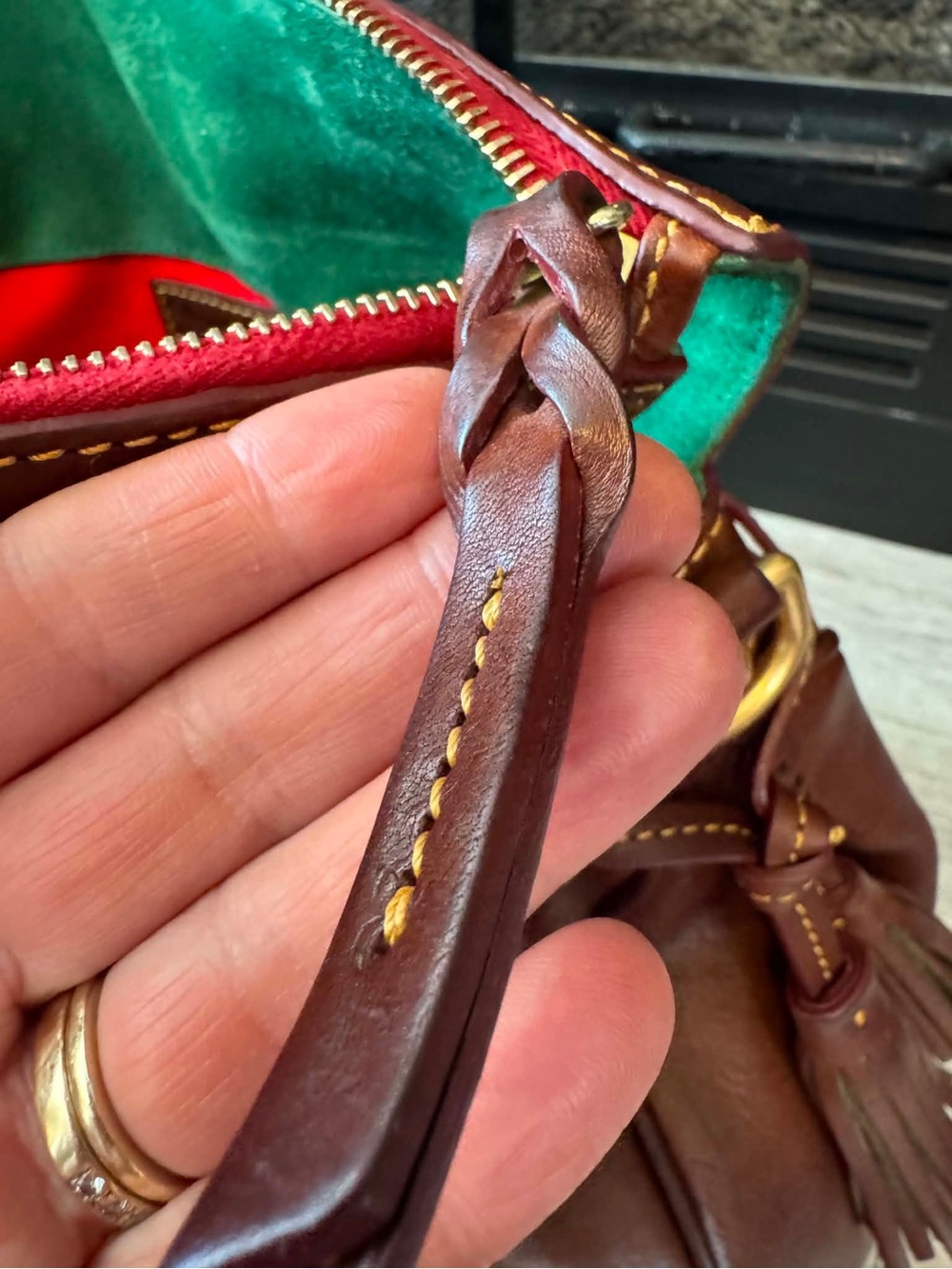 Dooney & Bourke Florentine Satchel OG Size- Chestnut - Picture 12 of 16